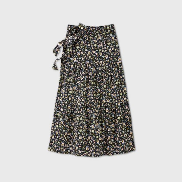 Women's Floral Print Tiered A-Line Maxi Skirt - Who What Wear™ | Target