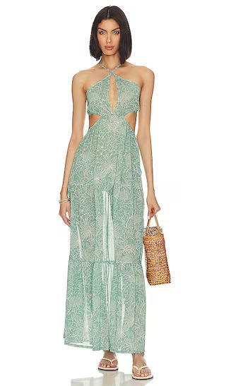 x Jetset Christina Tierra Maxi Dress in Green Tropics | Revolve Clothing (Global)