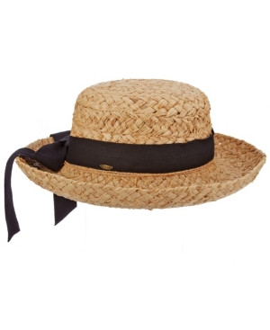 Scala Braided Raffia Upturn Hat with Bow Band | Macys (US)