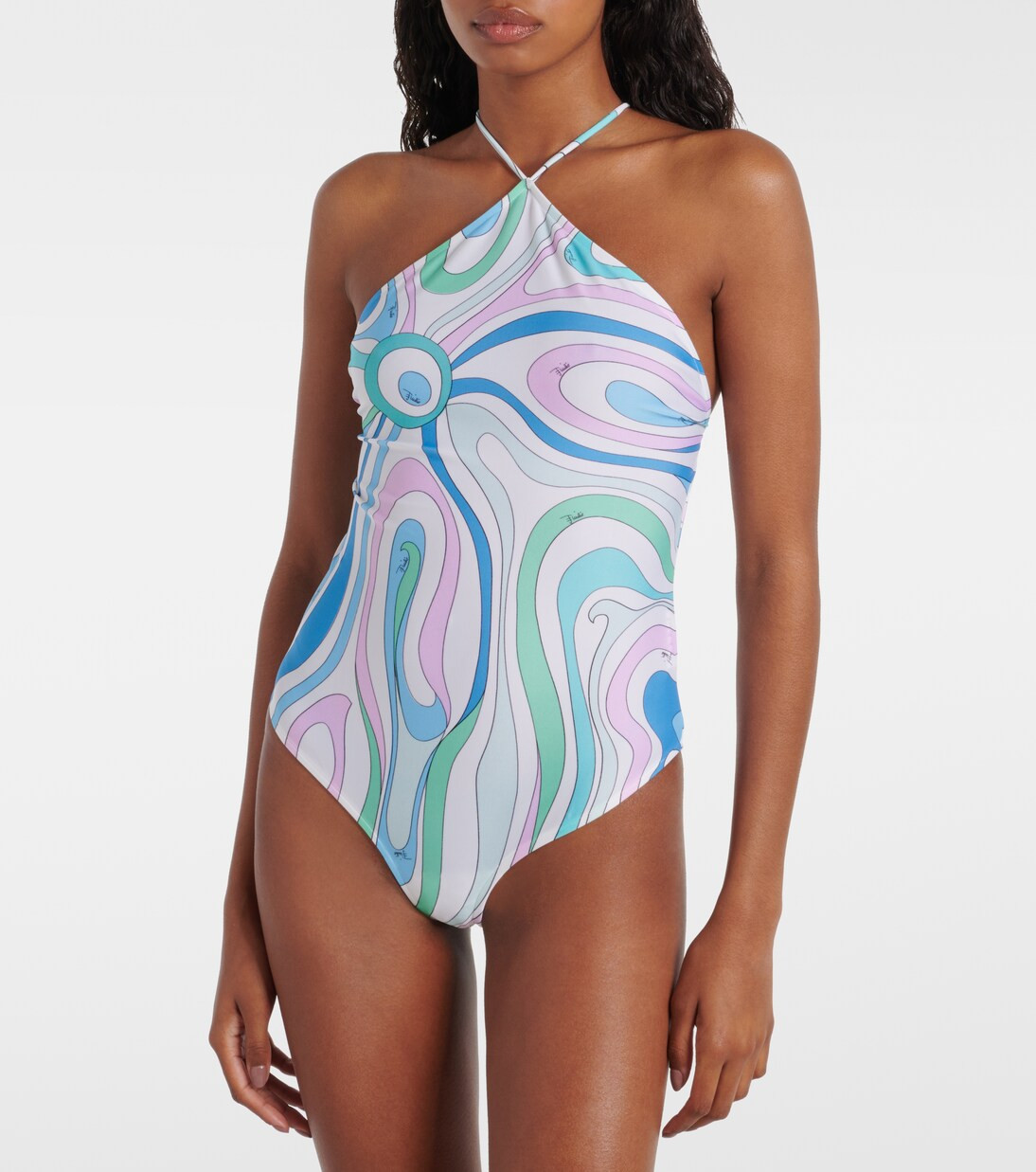 Printed halterneck swimsuit | Mytheresa (US/CA)