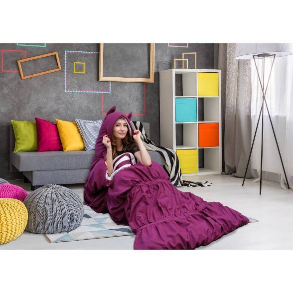 32"x75" Frankie Sleeping Bag Purple - Chic Home Design | Target