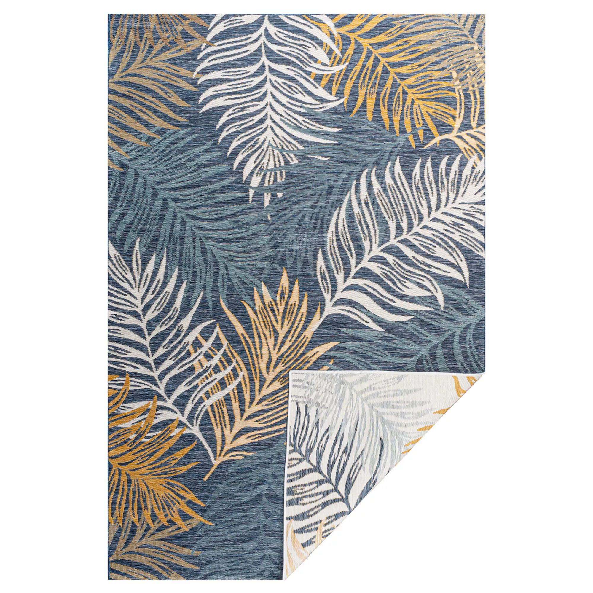 Calypso Coastal Casual Palm Frond Reversible Machine-washable Indoor/outdoor Area Rug | Kohl's