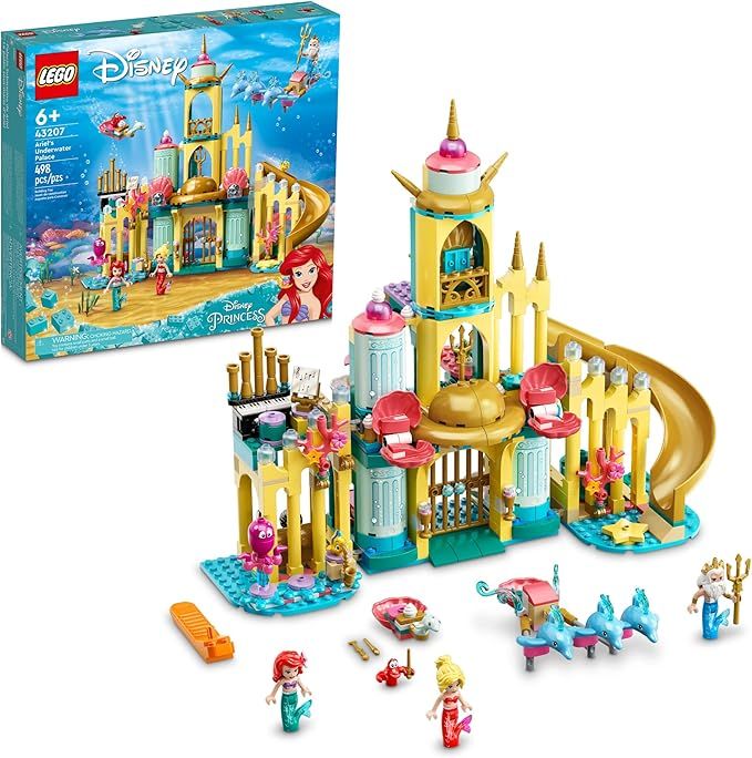 Amazon.com: LEGO Disney Ariel's Underwater Palace 43207 Building Kit; A Fun Mermaid Princess Buil... | Amazon (US)