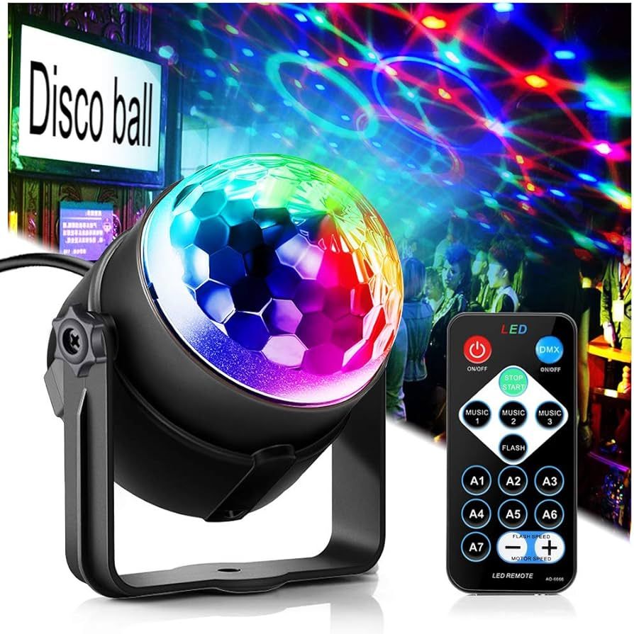Party Lights, Dj Rave Lights Led Strobe Lights Sound Activated Stage Lights Projected Effect Danc... | Amazon (US)