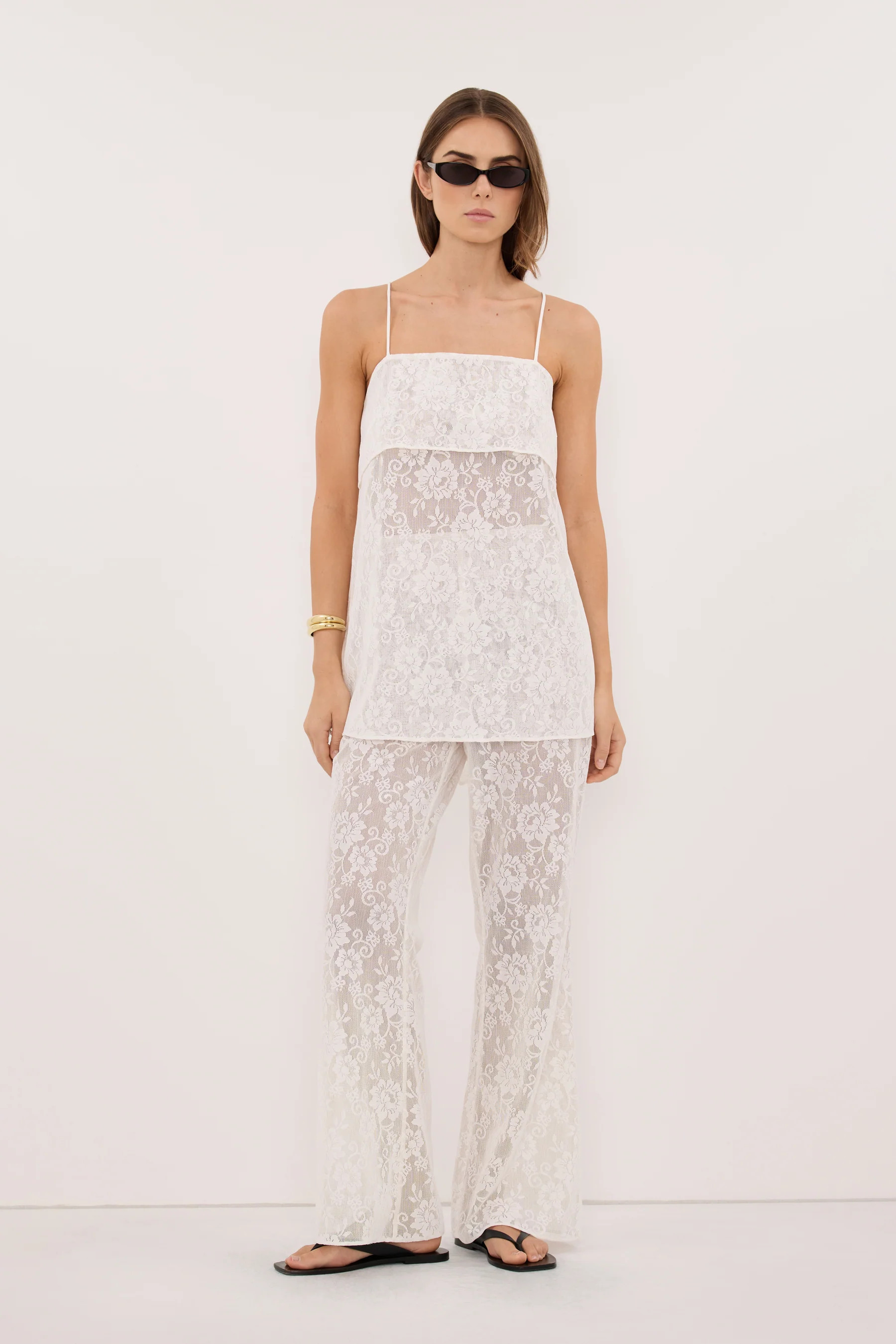 ANYA WHITE LACE PANT | DISSH