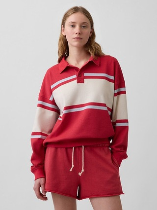French Terry Oversized Polo Sweatshirt | Gap (US)