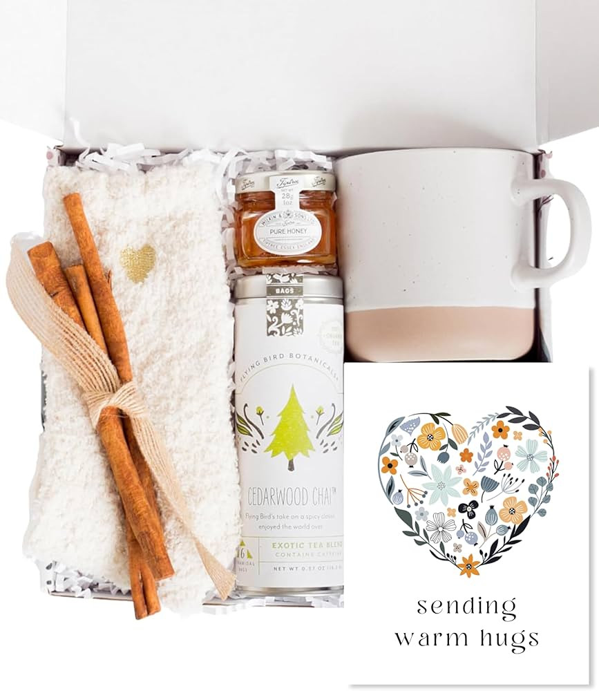 UnboxMe Tea Gift Basket Care Package for Women - Self Care Box with Cozy Socks, Mug, Chai Tea, Ho... | Amazon (US)