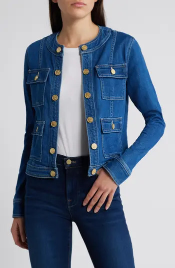 L'AGENCE Yari Denim Jacket in Apollo at Nordstrom Rack, Size Small | Nordstrom Rack