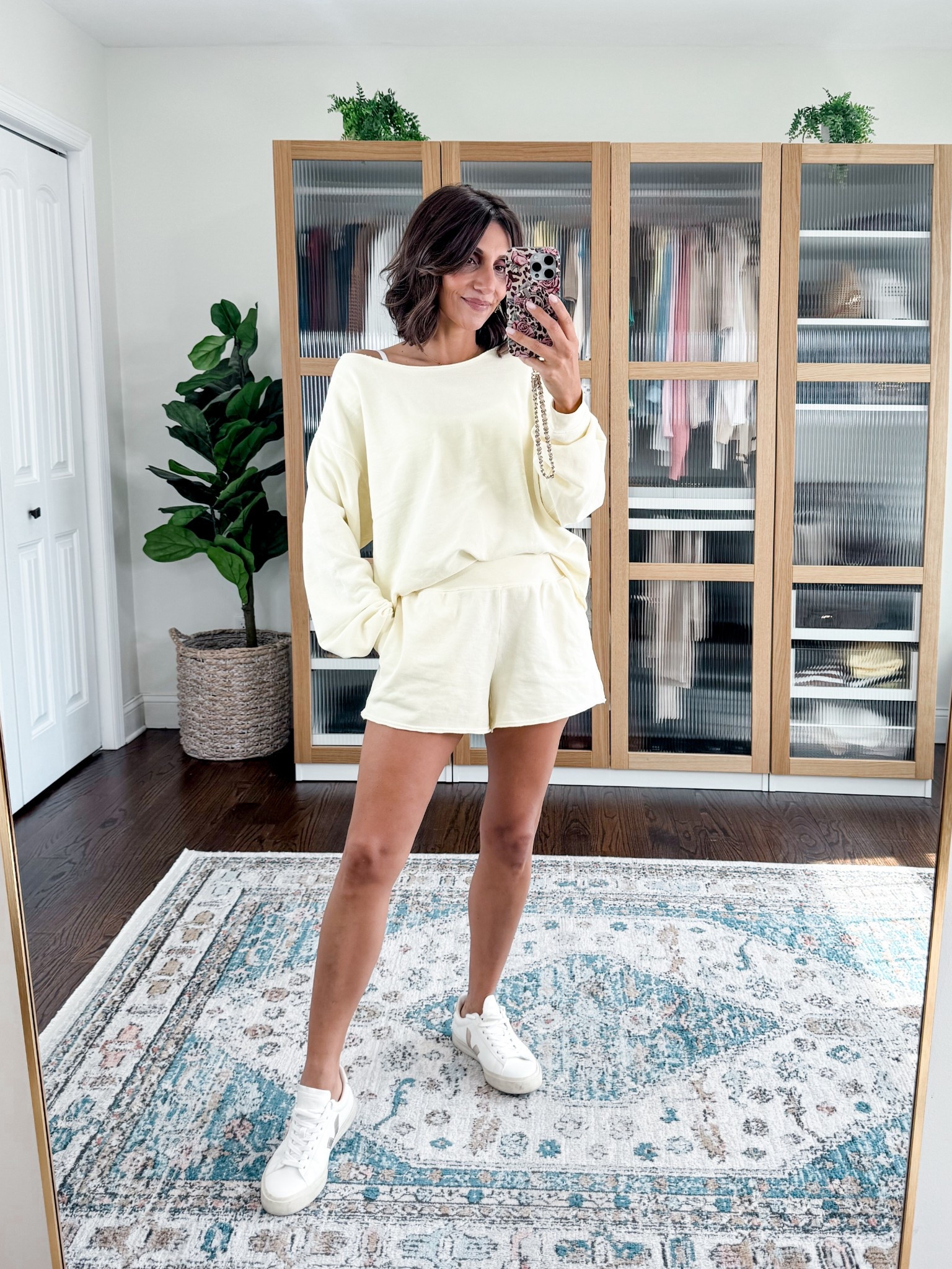 Love this buttery yellow
Wearing small in top but would prefer xs
Small in shorts 

#LTKxAerie #LTKSaleAlert #LTKmomlife
