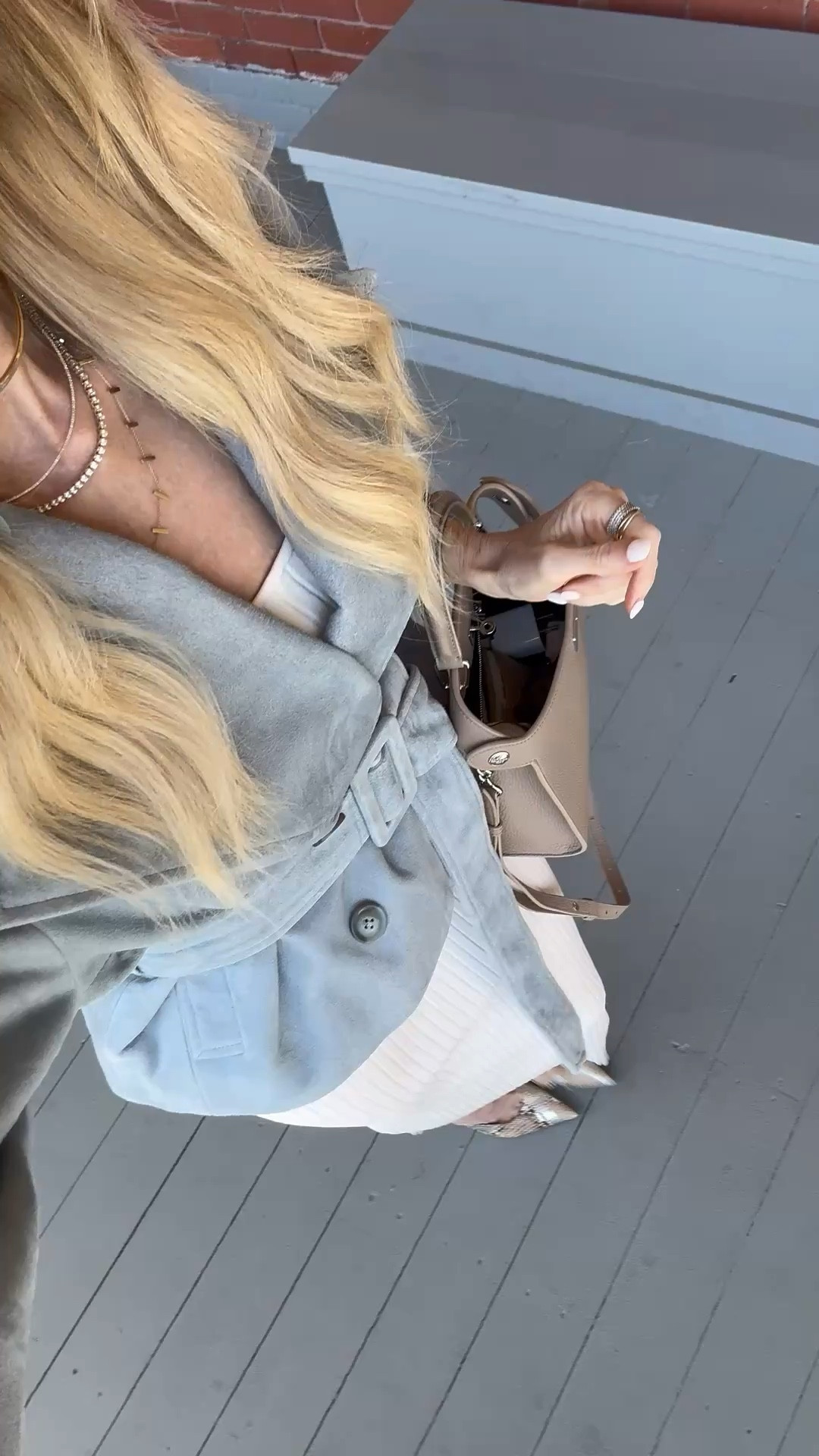 Chic monochromatic moment in baby blue 🤍 This suede jacket is incredibly soft and so flattering belted, and the cinched sleeves stay perfectly pushed up for an effortless feel ✨ I’m wearing an XS in the jacket and an XS in the dress, both fit TTS 

 #LTKootd #LTKSeasonal #LTKOver40