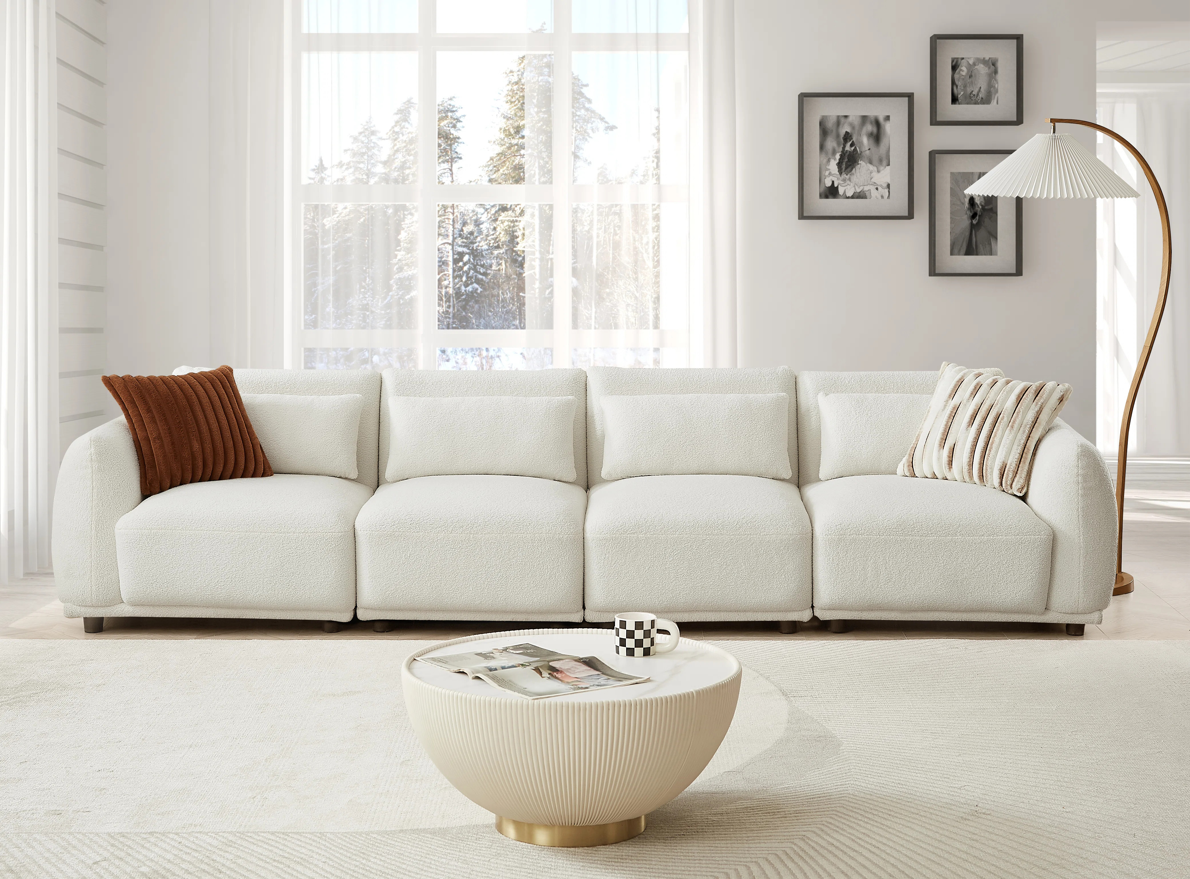 Owades 127.95'' Upholstered Sofa | Wayfair North America