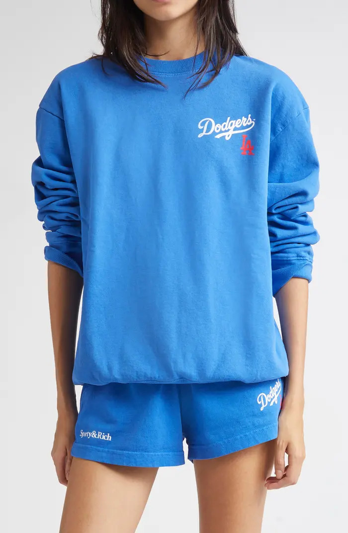 Dodgers Serif Crewneck Graphic Sweatshirt | Nordstrom