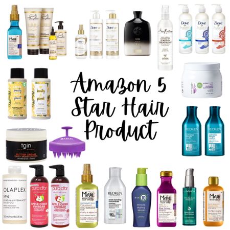 Amazon 5 Star Hair Products. Haircare. Hair. Hair products. Haircare products. Amazon products. Shampoo. Conditioner. Deep conditioner. Hair oil. Leave in conditioner. Hair mask. 

#LTKbeauty #LTKstyletip #LTKunder50