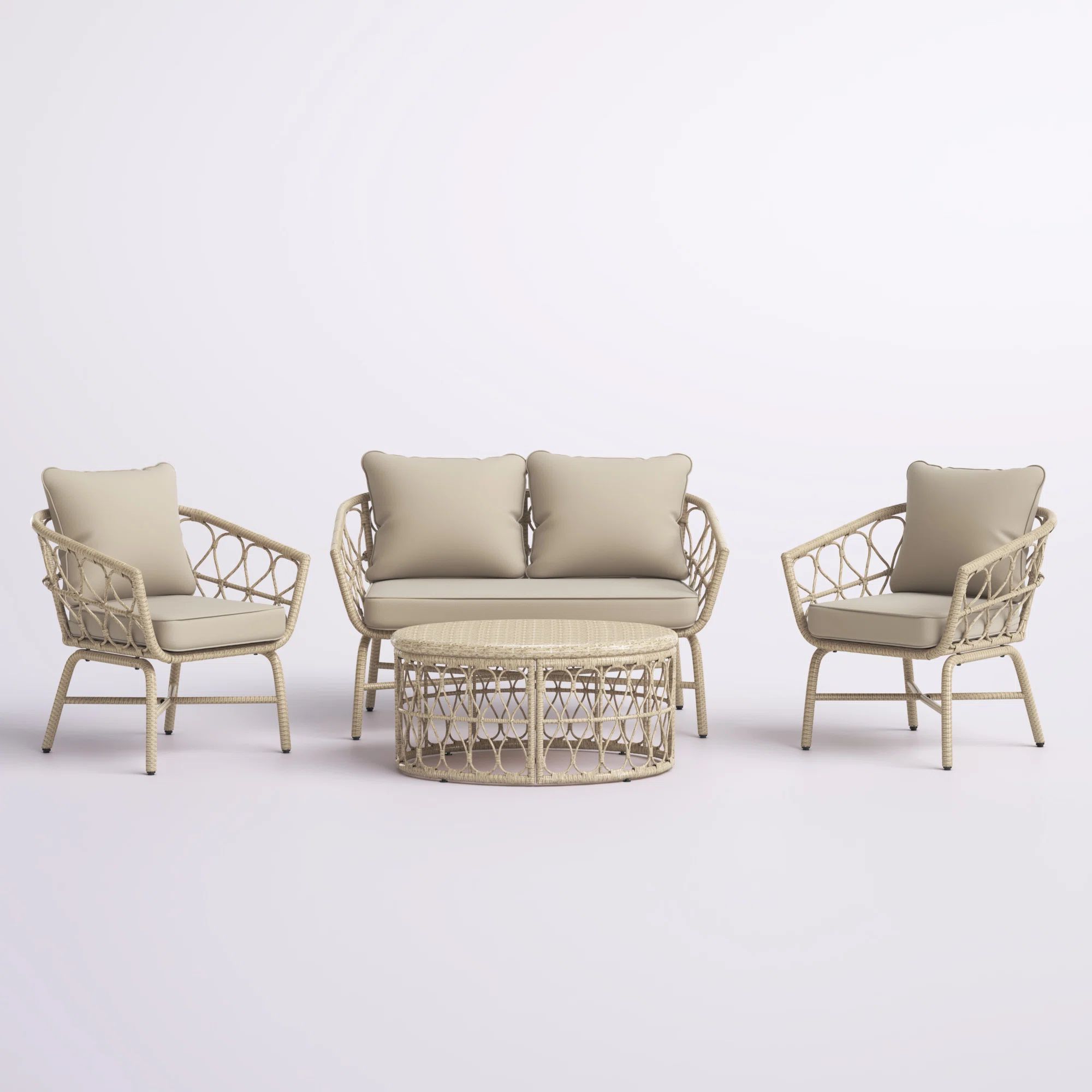 Raynette 4 - Person Outdoor Seating Group with Cushions | Wayfair North America