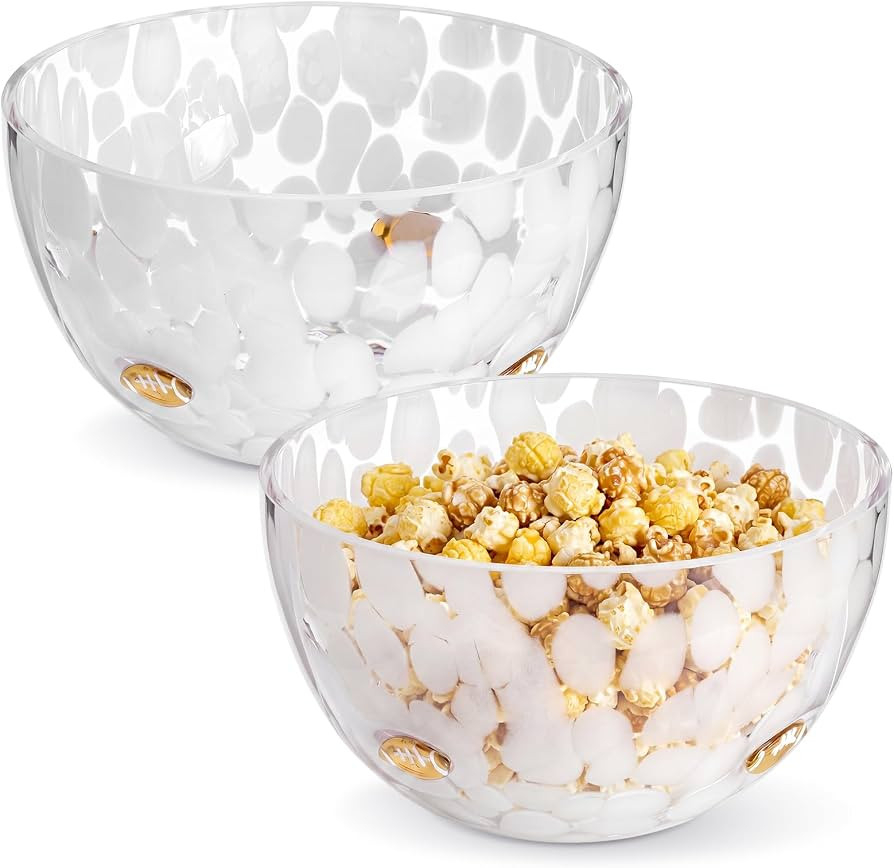 SiliFine 2 PCS Football Icon Confetti Glass Bowl | Amazon (US)