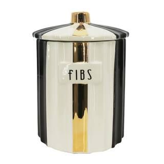 6" White, Gold, & Black Ceramic Fib Jar by Ashland® | Michaels Stores
