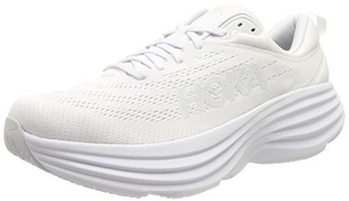 Hoka Women's Bondi 8 Sneaker, White/White, 8 Wide | Amazon (US)