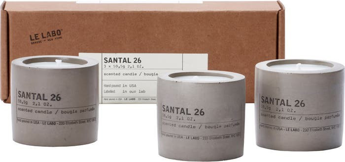 Santal 26 Set of 3 Concrete Votives | Nordstrom