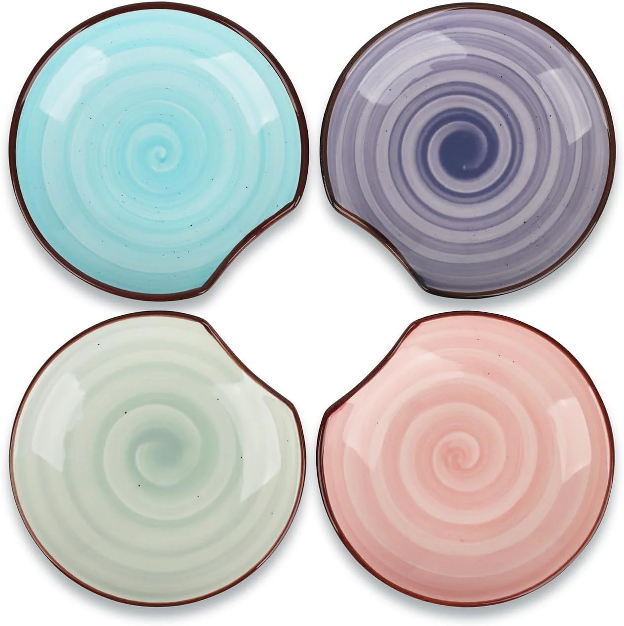 KitchenTour Spoon Rest for Stove Top 4.7 inch Ceramic Spoon Holder for Kitchen Counter Coffee Spoon Rest Cooking Utensil Rest for Spatula Set of 4 | Lowe's
