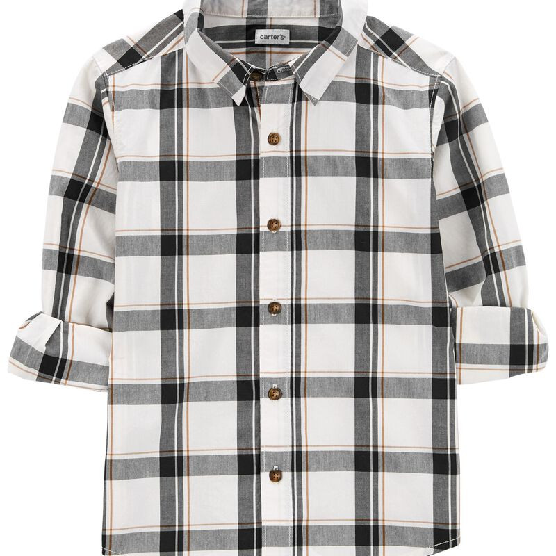 Plaid Button-Front Shirt | Carter's