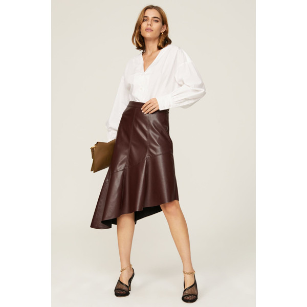 Jason Wu Collective Collarless Button Top White | Rent the Runway