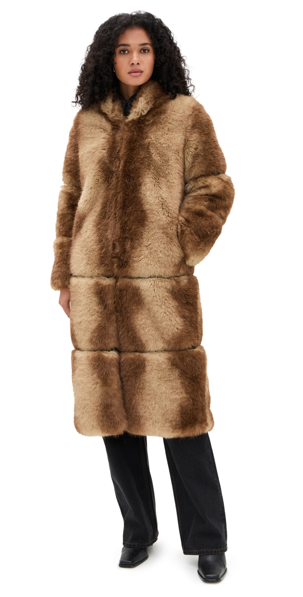 Apparis Sylke Faux Mink Coat Blonde Mink XXS | Shopbop