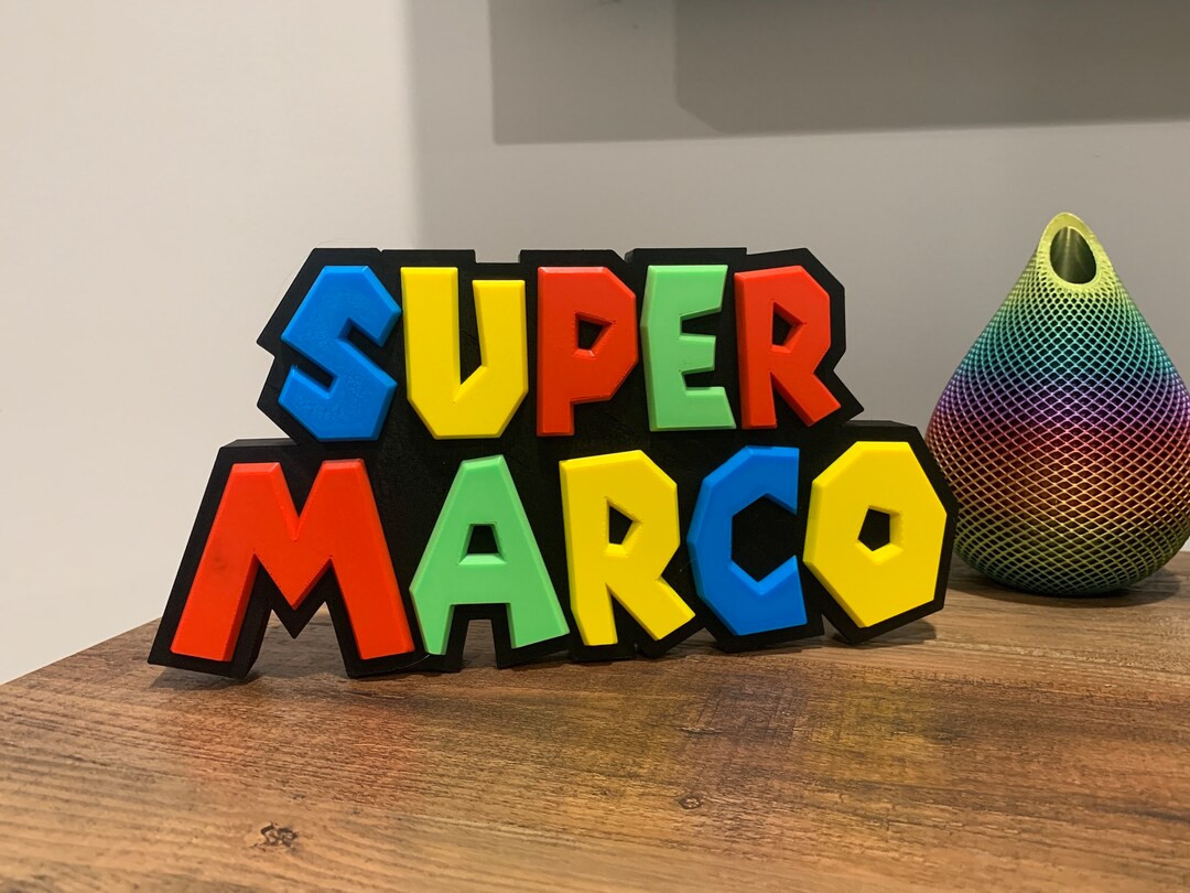 Custom Super Mario Bros inspired Name Plate, Kids desk, Kids room, Teacher desk, Nursery name, Ma... | Etsy (US)