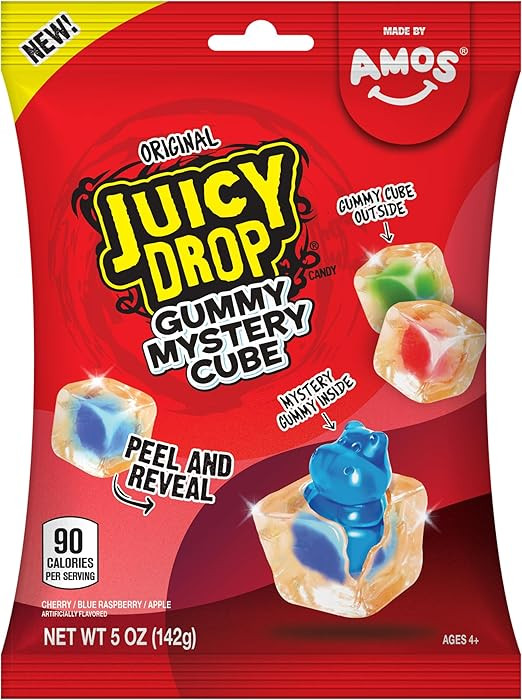 Juicy Drop Easter Mystery Gummy Candy Cubes, Original Flavor, 5oz, Peelable Strawberry Gummy Cube... | Amazon (US)