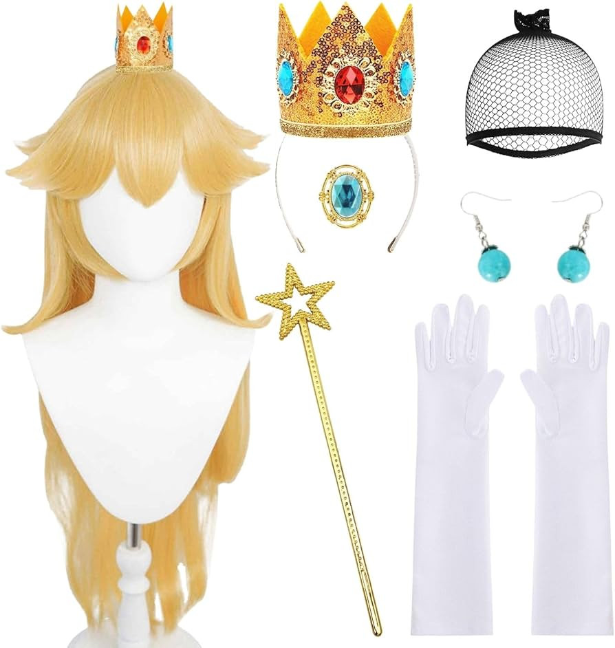 JoneTing Long Blonde Wig for Adult 7PCs【+Wig Cap +Princess Accessories Set】Cosplay for Women ... | Amazon (US)
