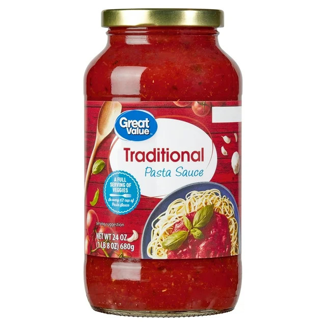 Great Value Traditional Pasta Sauce, 24 oz | Walmart (US)