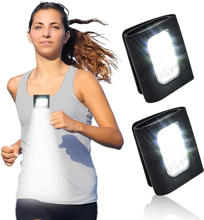 GOANDO Running Lights 2 Pack Safety Jogging LED Light for Runners and Joggers High Visibility Ref... | Amazon (US)