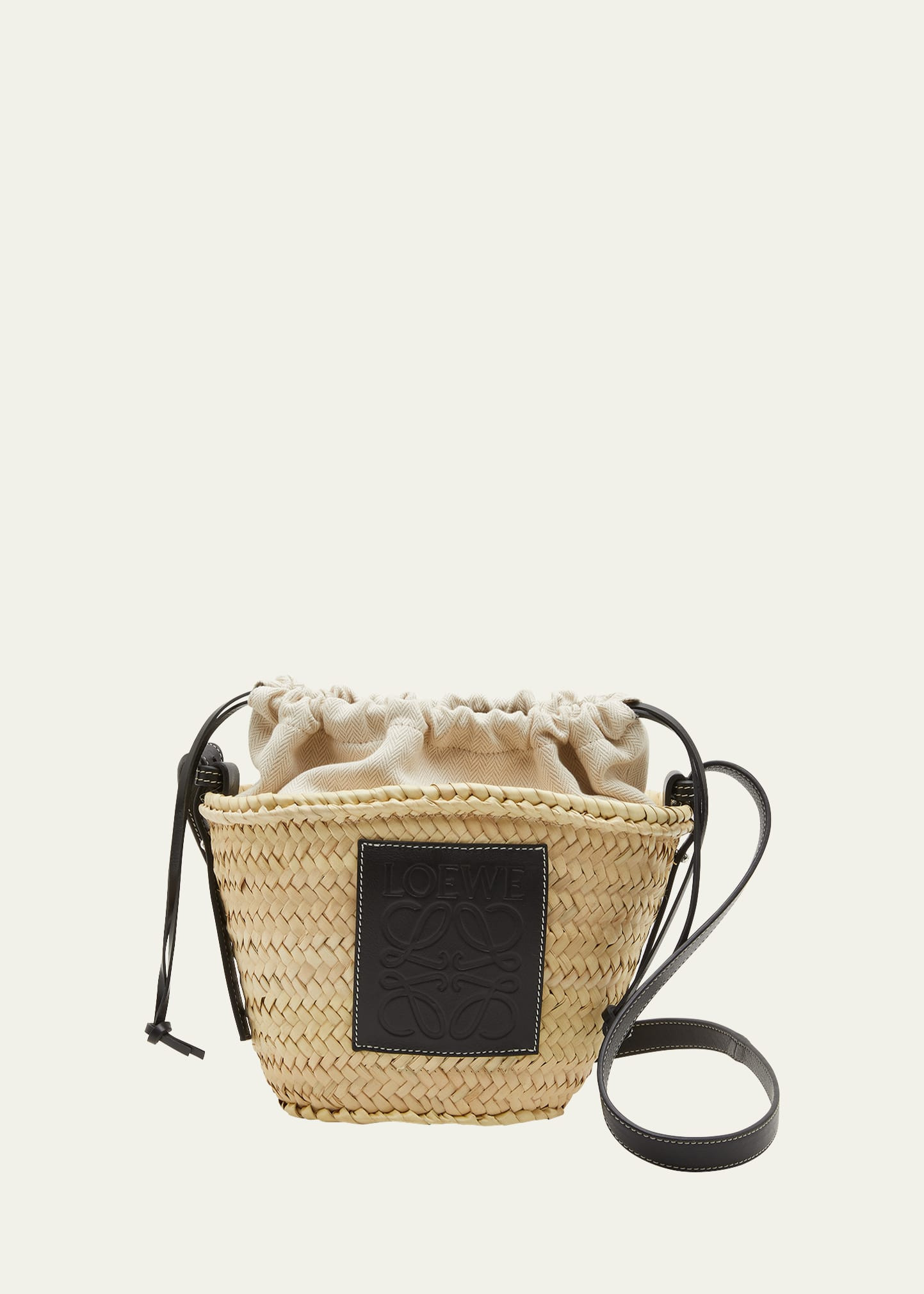 x Paula's Ibiza Drawstring Straw Bucket Bag | Bergdorf Goodman