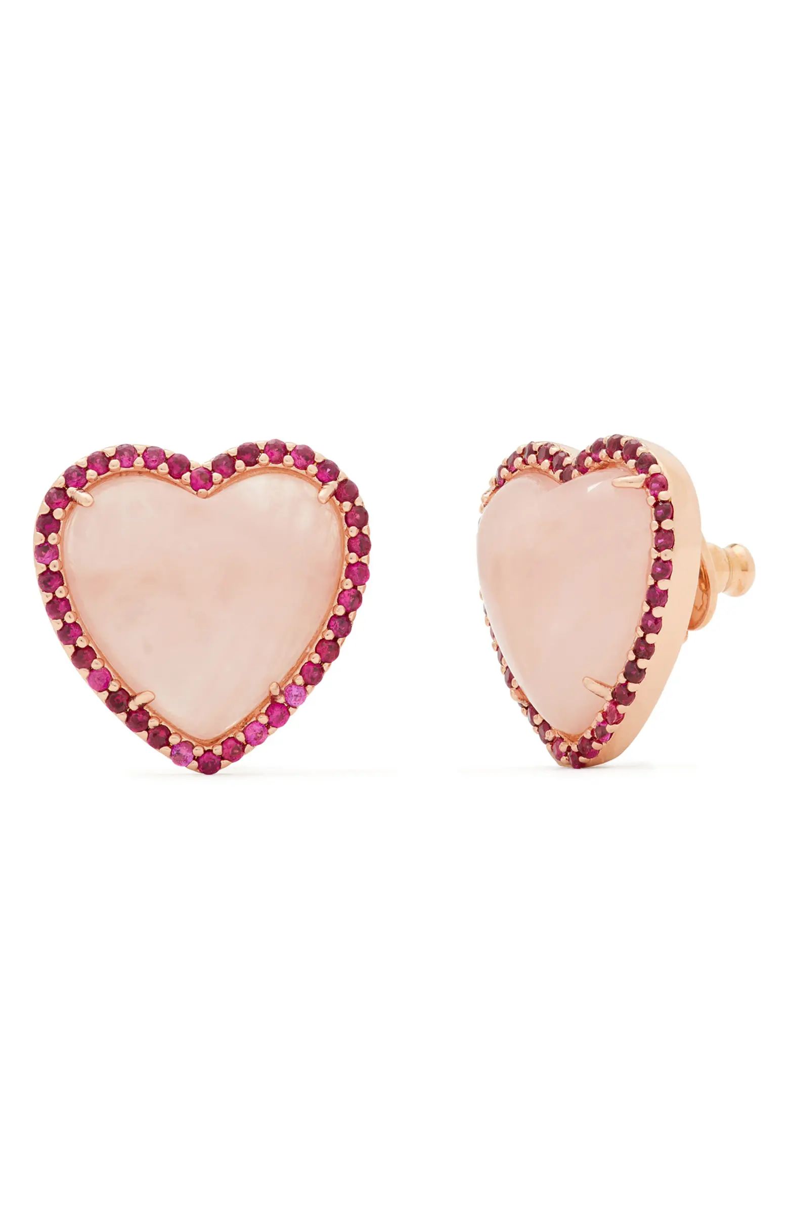 kate spade new york quartz heart stud earrings | Nordstrom | Nordstrom