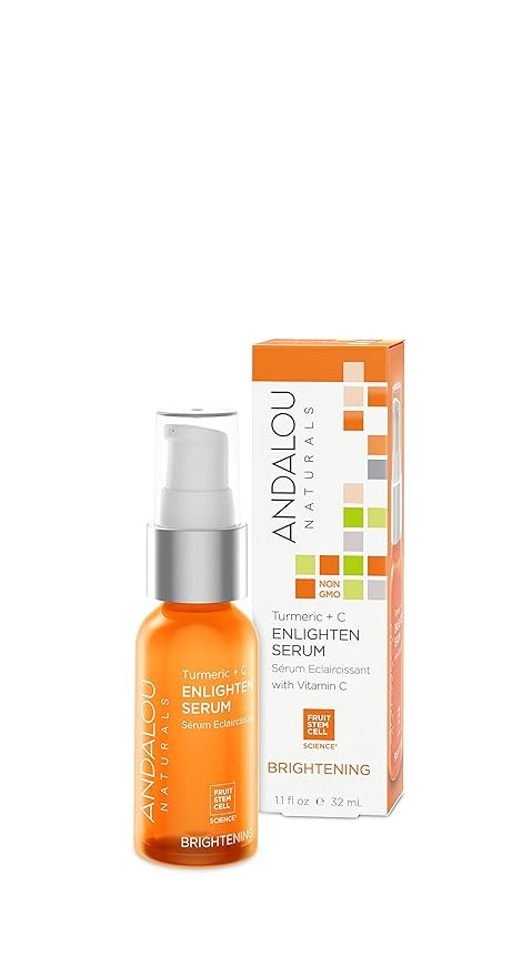 Andalou Naturals Turmeric + C Enlighten Serum, Skin Brightening Serum with Vitamin C & Turmeric, ... | Amazon (US)