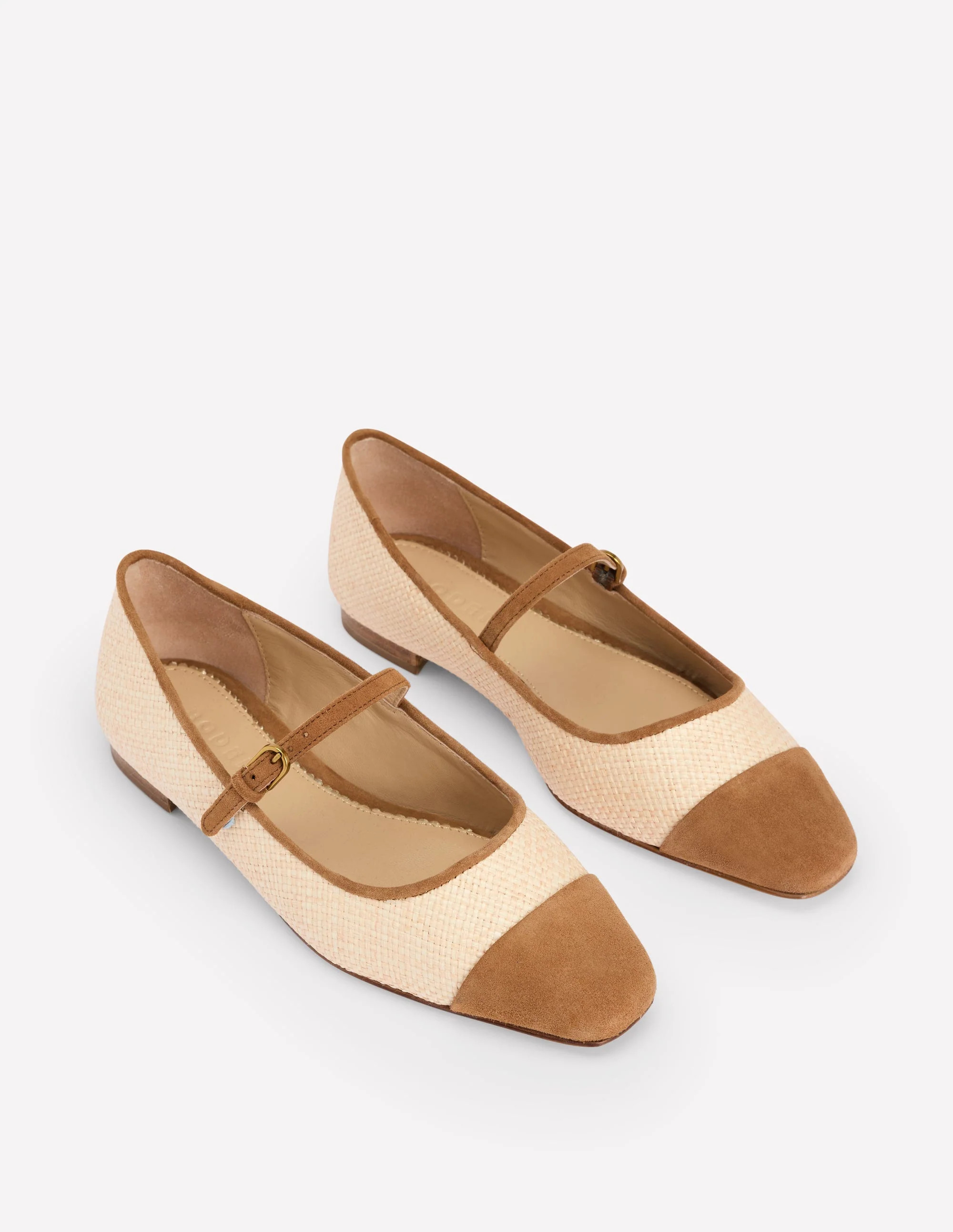 Penelope Mary Jane Flat-Natural | Boden UK