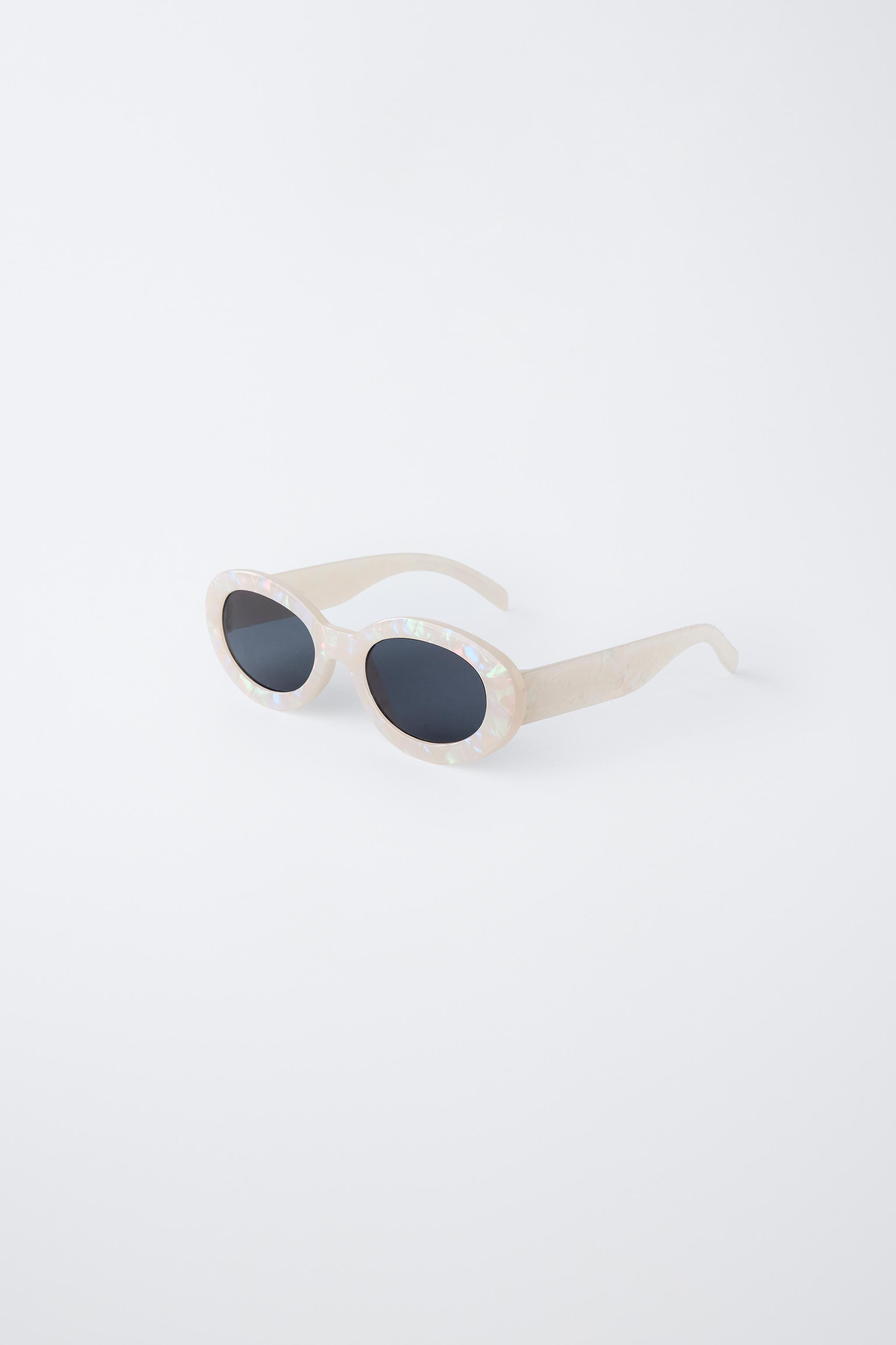MARBLED OVAL RESIN SUNGLASSES | Zara UK