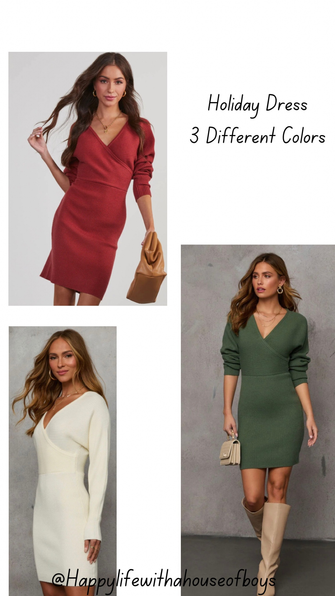 #holidaywear #holidaydresses #holidayparty #holidaypartylooks #sweaterdresses #vicicollection #red #cream #green

#LTKParties #LTKStyleTip #LTKHoliday