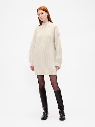 Oversized Turtleneck Mini Sweater Dress | Gap (US)