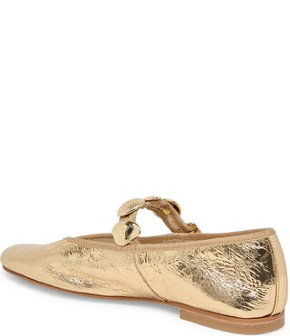 Relan Distressed Leather Ornamented Mary Jane Strap Ballet Flats | Dillard's