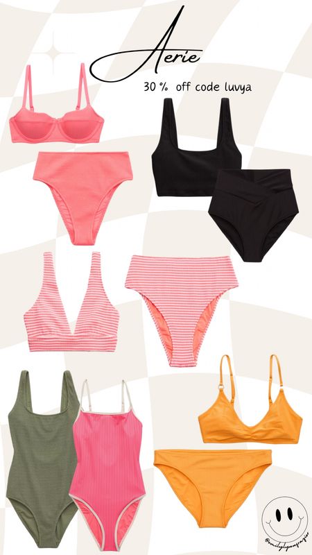 Aerie has a 30% off code till 4/19 if you shop both Aerie + AE - LUVYA 

their swim right now is absolutely so cutee

#LTKSeasonal #LTKsalealert #LTKfindsunder50