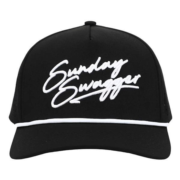 Men's Sunday Swagger SWAGGER Golf Snapback Hat One Size Black | Scheels