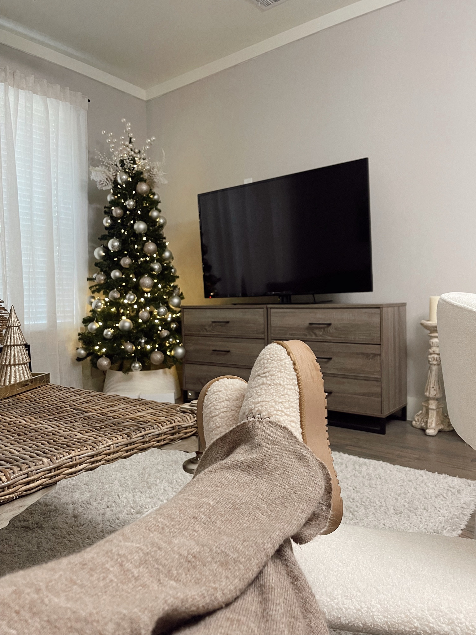 home sweet home ☁️

my slippers are on sale for $24 !!! originally $48 

christmas decor, neutral christmas decor, christmas decor inspo, sherpa recliner, boucle recliner, glider for nursery, ottoman, living room inspo, furniture inspo, dressers, gifts for her, sherpa slippers, platform slippers, target finds, walmart finds, shop small businesses, kenzkustomz slippers, customized gifts for her, cyber week, cyber week finds, black friday deals, cyber monday, neutral curtains, amazon sets, neutral sets for women 

#LTKHoliday #LTKShoeCrush #LTKGiftGuide