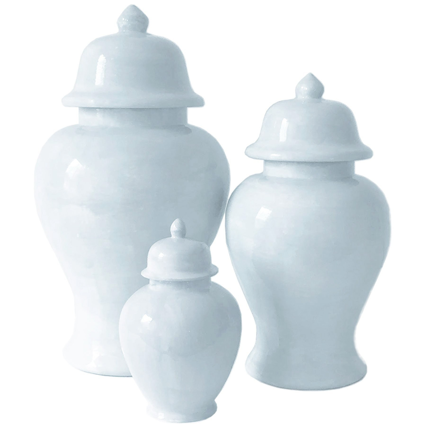 Hydrangea Light Blue Ginger Jars | Lo Home by Lauren Haskell Designs