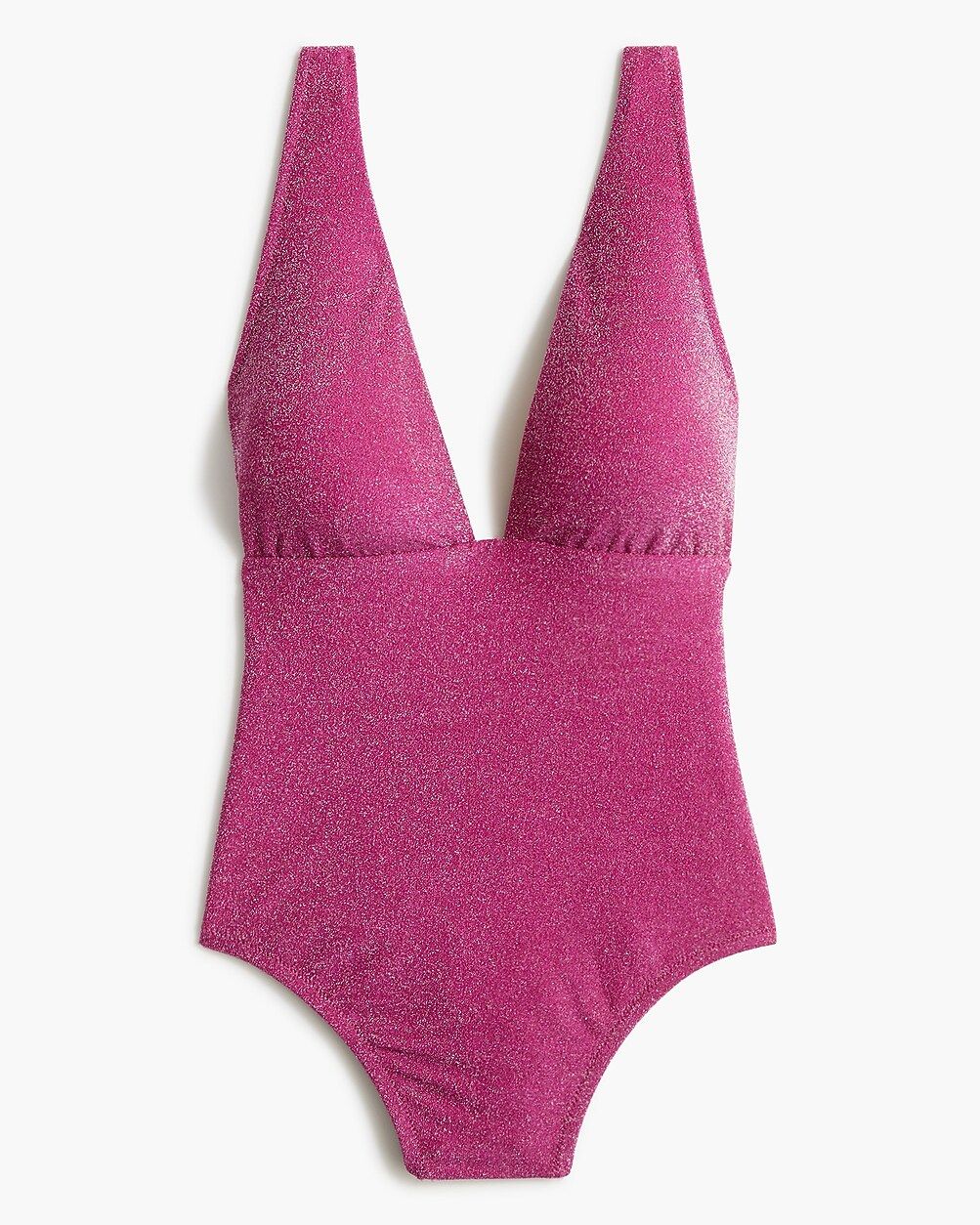 Shimmer V-neck one-piece swimsuit | J.Crew Factory