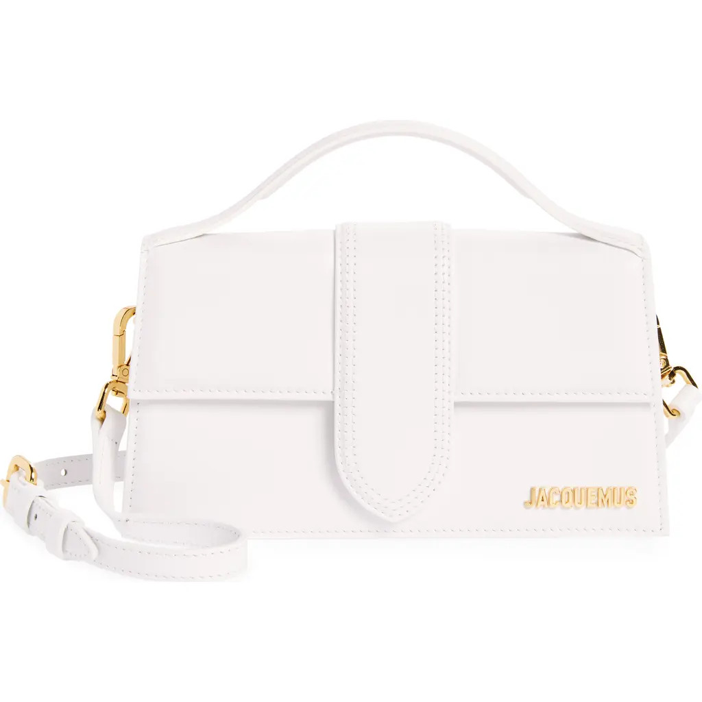 Jacquemus Le Bambino Grand Crossbody Satchel in White at Nordstrom | Nordstrom