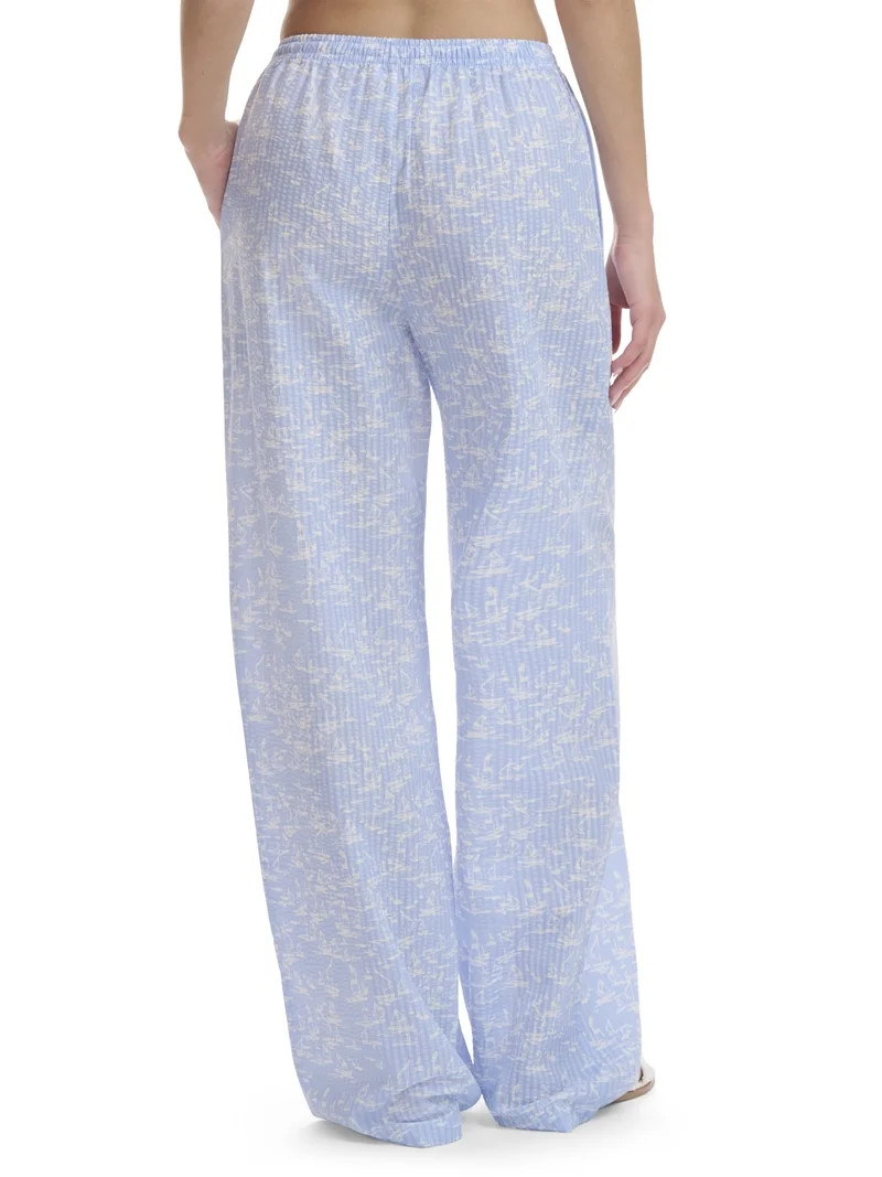 Mills by Millie Bobby Brown Women's Wide Leg Seersucker Palazzo Pants, Sizes XXS-XXL | Walmart (US)