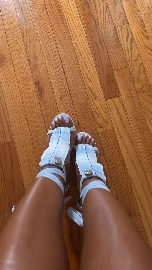 These denim strappy stilettos are a whole statement. The lace-up design wraps the leg beautifully while the slim heel gives that elevated, polished look. Perfect for dressing up a casual outfit or pairing with a full glam moment.


#akirashoes #denimheels #strappyheels #stilettos #heelsstyle #fashiontok #shoegame #outfitinspo #ltkfashion 

#LTKBeauty #LTKootd