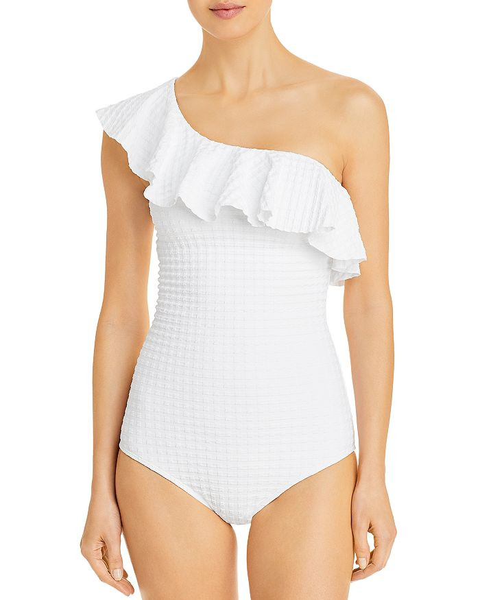 Ruffled One Shoulder One Piece Swimsuit | Bloomingdale's (US)
