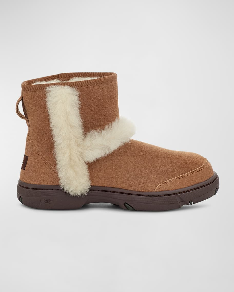 UGG Sunburst Suede Shearling Classic Boots | Neiman Marcus