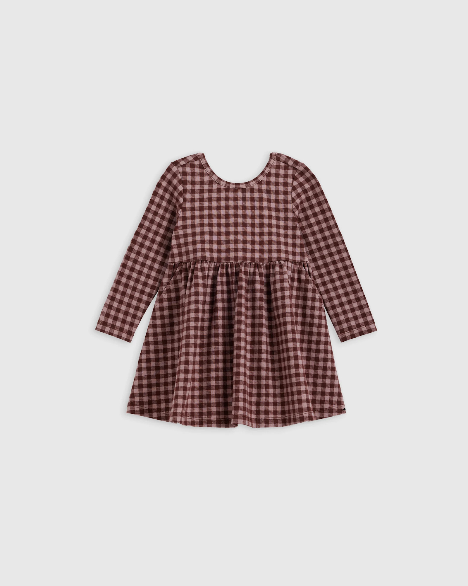 Organic Cotton Long Sleeve Skater Dress in Check | Quince